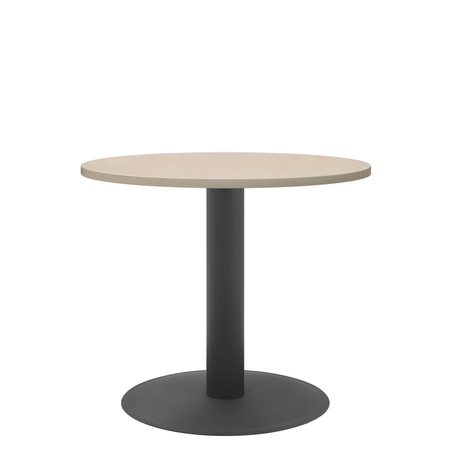 OPTIMA meeting table | Round, anthracite frame, Ø 800 mm, maple
