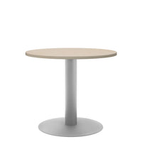 OPTIMA Besprechungstisch | Rund, Gestell Silber, Ø 800 mm, Ahorn