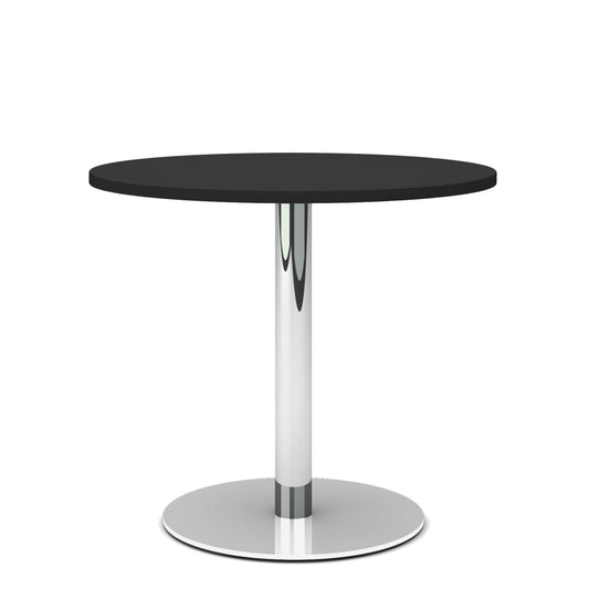 OPTIMA meeting table | Round, chrome frame, Ø 800 mm, anthracite