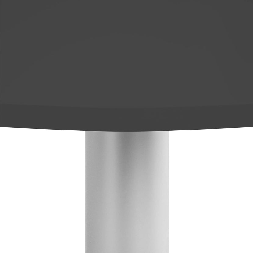OPTIMA Tableau de réunion | Rond, cadre en argent, Ø 800 mm, anthracite