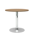 OPTIMA meeting table | Round, chrome frame, Ø 800 mm, amber oak - 2 Thumbnail Image