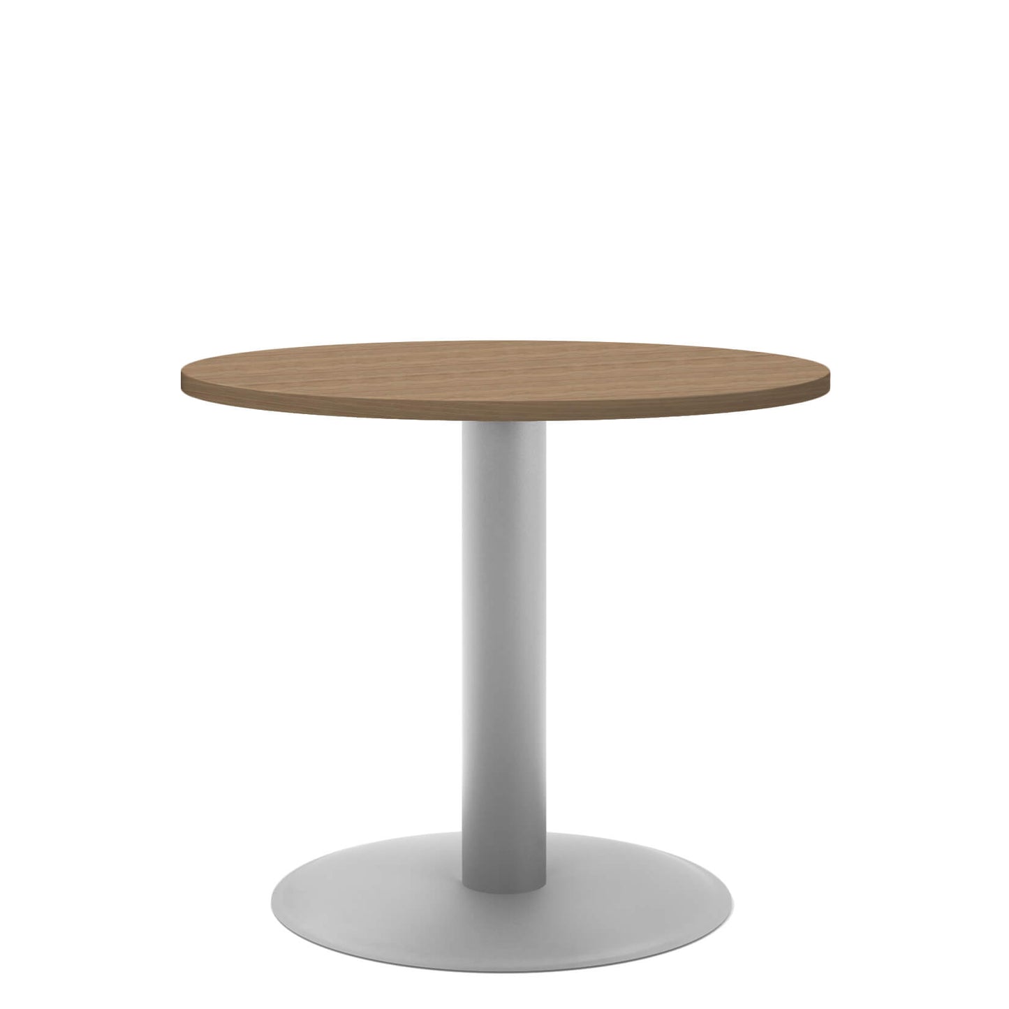 OPTIMA Tableau de réunion | Rond, cadre argent, Ø 800 mm, chêne ambre