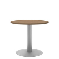 OPTIMA Tableau de réunion | Rond, cadre argent, Ø 800 mm, chêne ambre