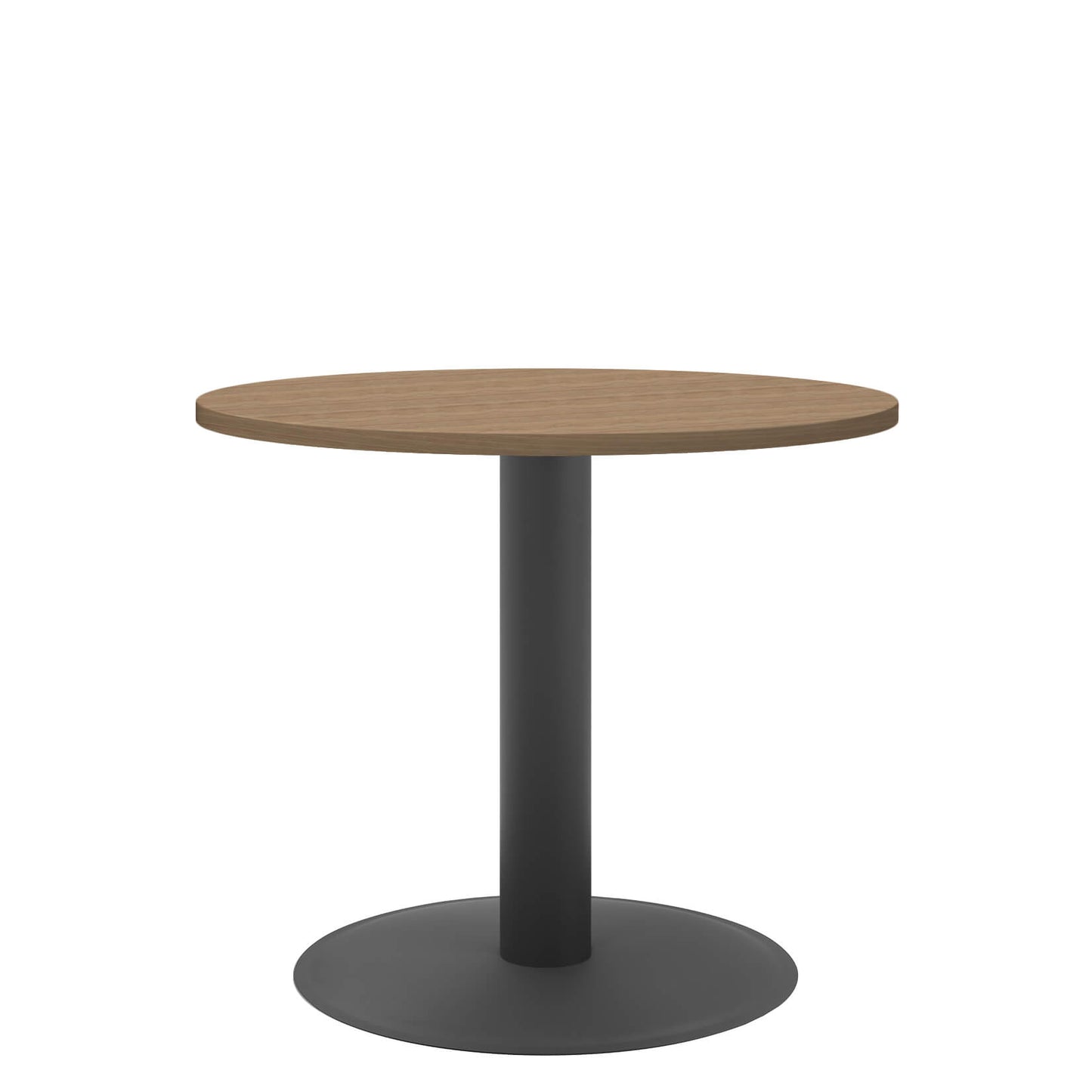 OPTIMA Besprechungstisch | Rund, Gestell Anthrazit, Ø 800 mm, Bernsteineiche