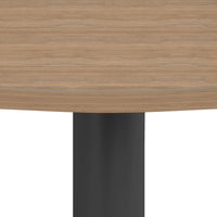 OPTIMA meeting table | Round, anthracite frame, Ø 800 mm, amber oak