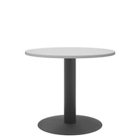 OPTIMA meeting table | Round, anthracite frame, Ø 800 mm, pearl gray