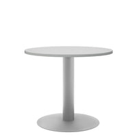 OPTIMA Tableau de réunion | Cadre en argent rond, Ø 800 mm, gris perlé