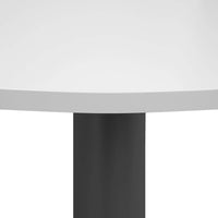 OPTIMA meeting table | Round, anthracite frame, Ø 800 mm, pearl gray