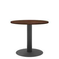 OPTIMA meeting table | Round, anthracite frame, Ø 800 mm, walnut