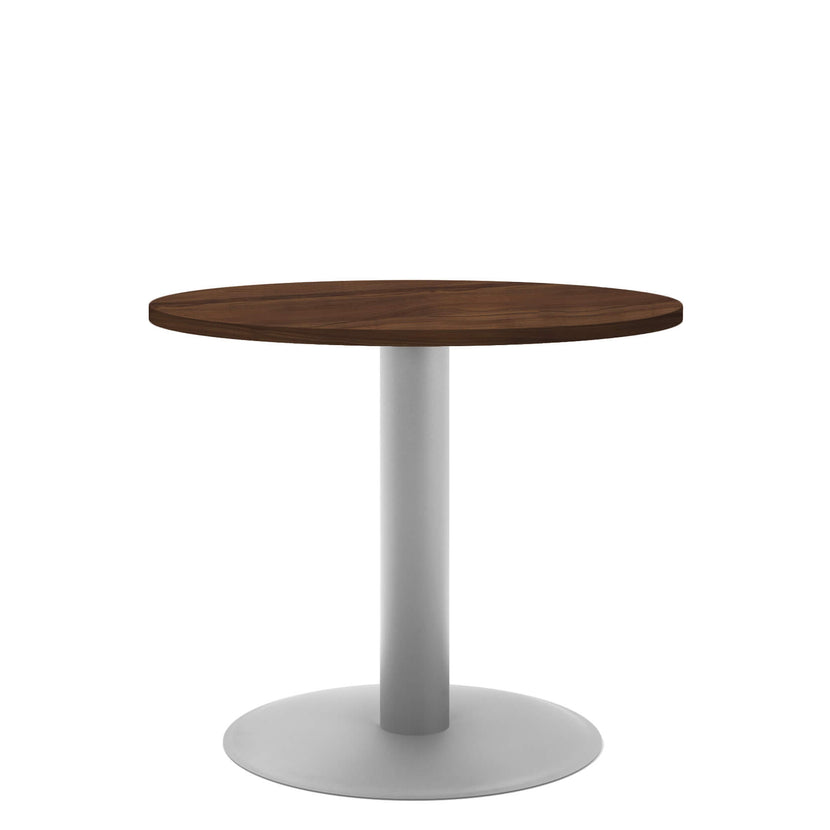 OPTIMA Tableau de réunion | Round, cadre argenté, Ø 800 mm, noix