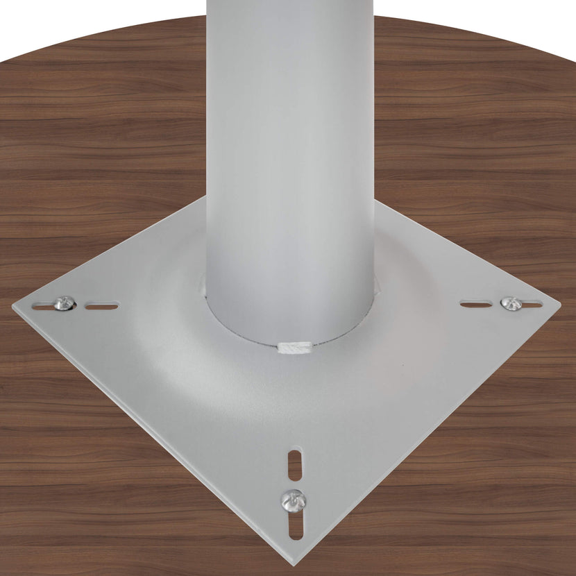 OPTIMA Tableau de réunion | Round, cadre argenté, Ø 800 mm, noix