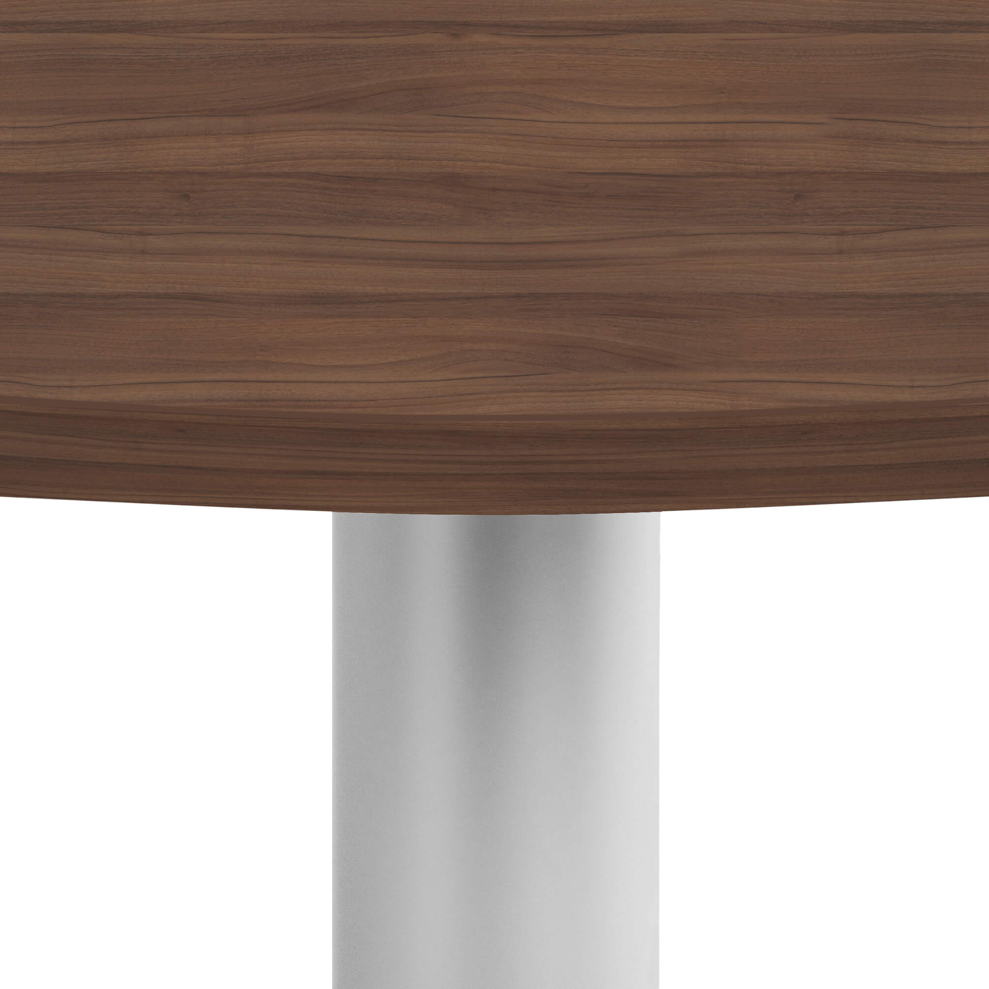 OPTIMA Tableau de réunion | Round, cadre argenté, Ø 800 mm, noix