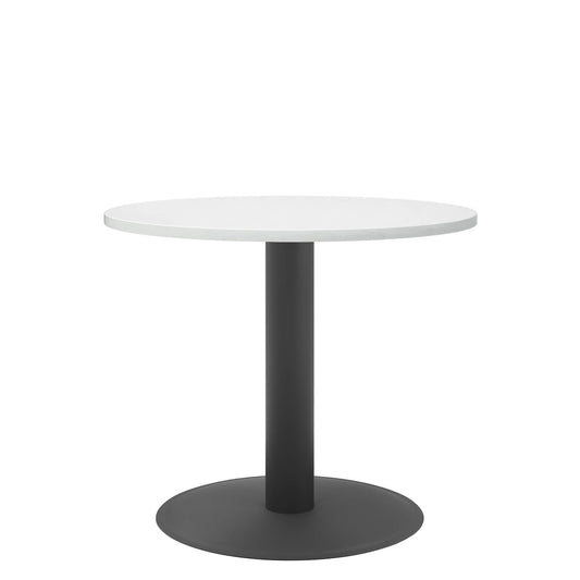 Optima meeting table | Round, frame anthracite, Ø 800 mm, white