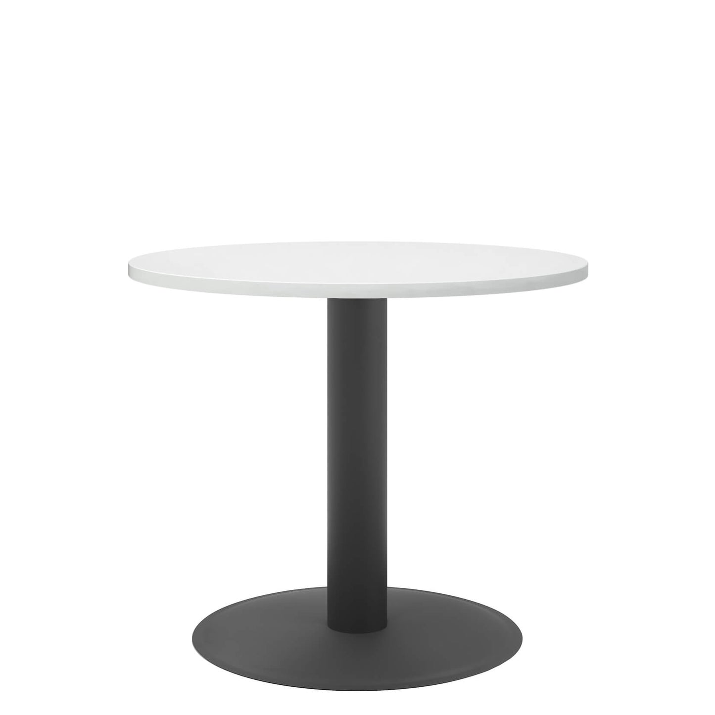 OPTIMA Meeting table | Round, frame anthracite, Ø 800 mm, white