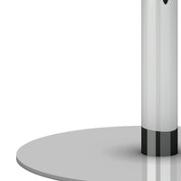 OPTIMA Tabella delle riunioni | Rotondo, cornice cromo, Ø 800 mm, bianco