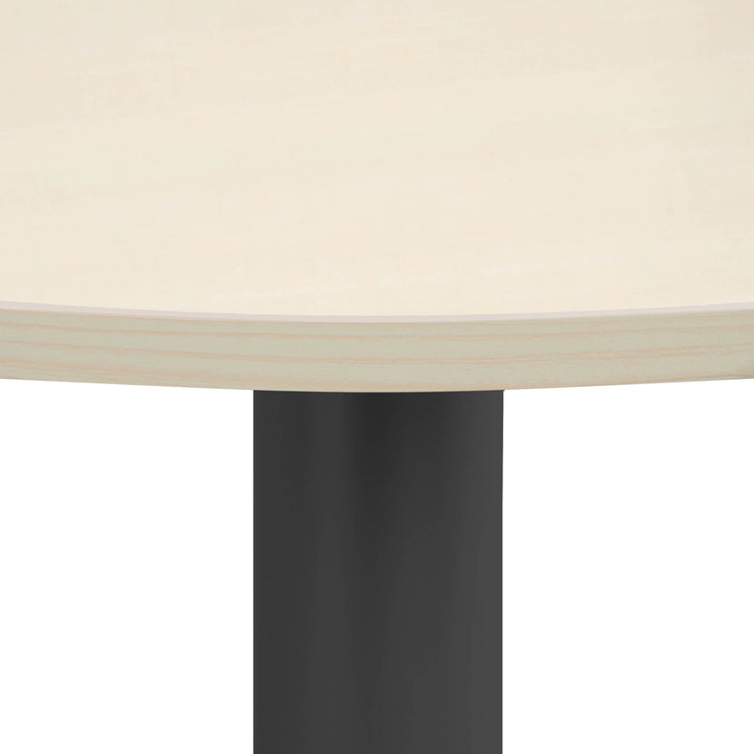 OPTIMA Tableau de réunion | Rond, cadre d'anthracite, Ø 1200 mm, érable