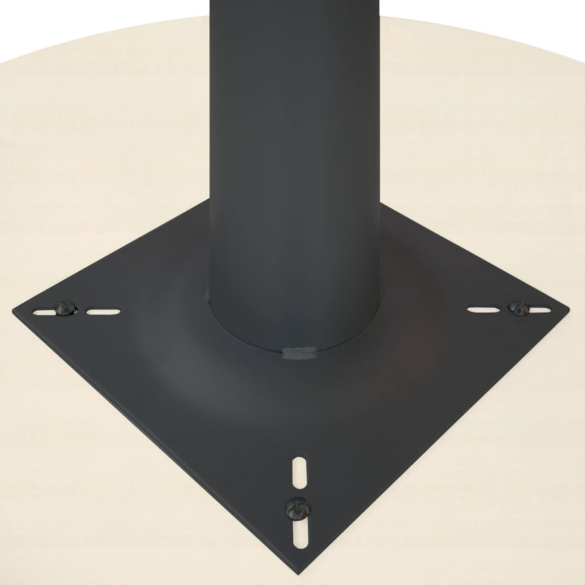 OPTIMA Tableau de réunion | Rond, cadre d'anthracite, Ø 1200 mm, érable