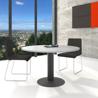 OPTIMA Tabella delle riunioni | Arrotonda, antracite in cornice, Ø 1200 mm, grigio perla