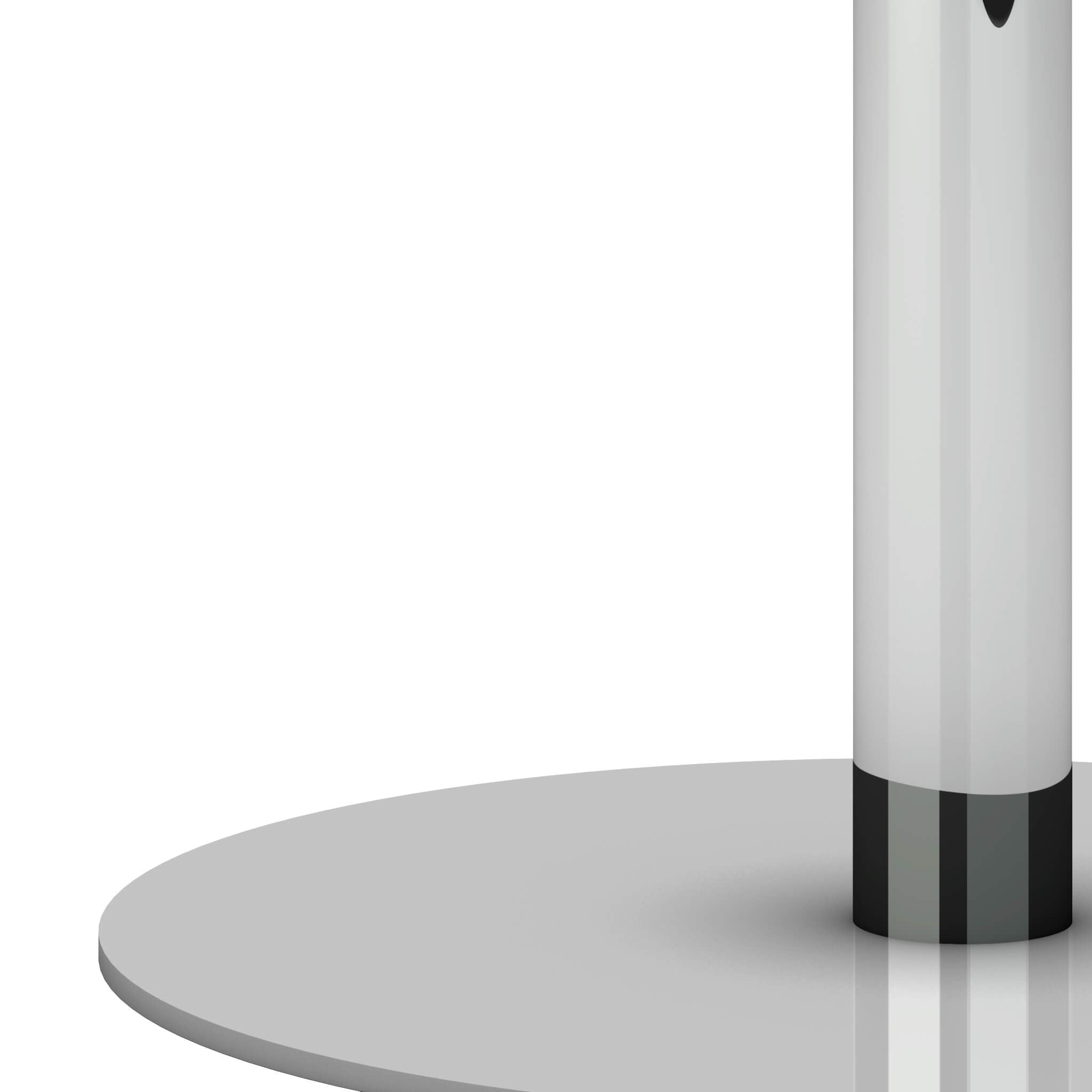 OPTIMA Tableau de réunion | Rond, chromé de cadre, Ø 1000 mm, gris perlé