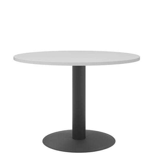 OPTIMA meeting table | Round, anthracite frame, Ø 1000 mm, pearl gray