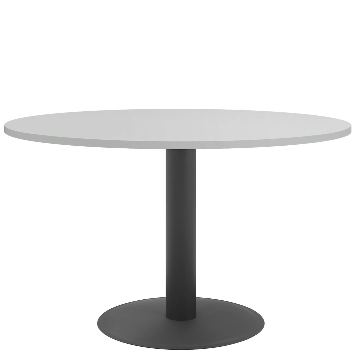 OPTIMA meeting table | Round, anthracite frame, Ø 1200 mm, pearl gray