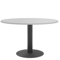 OPTIMA Tabella delle riunioni | Arrotonda, antracite in cornice, Ø 1200 mm, grigio perla