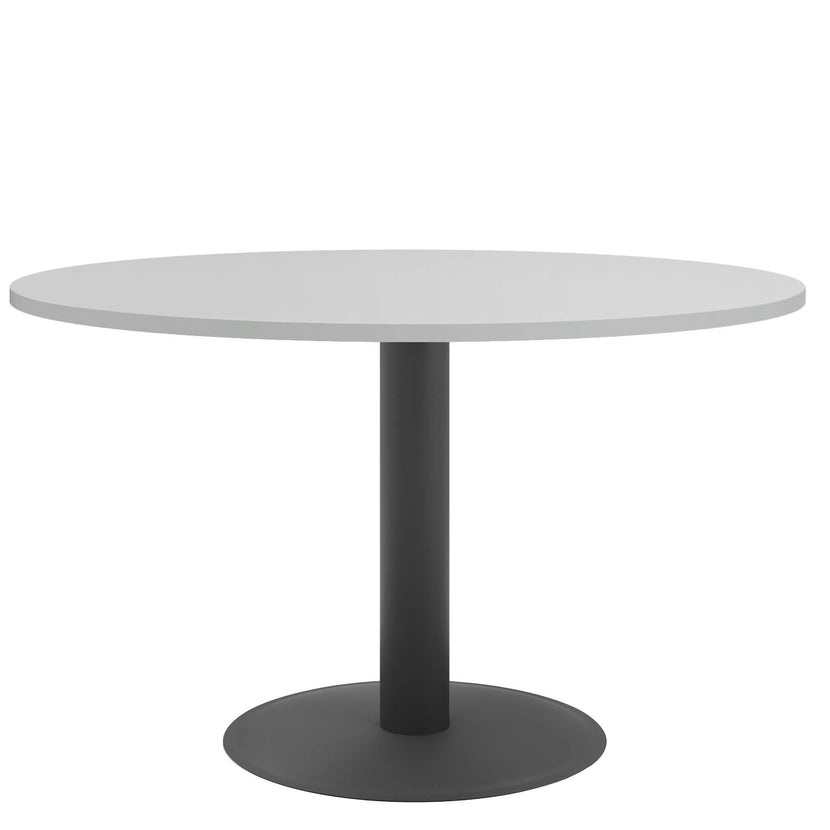 OPTIMA Tabella delle riunioni | Arrotonda, antracite in cornice, Ø 1200 mm, grigio perla