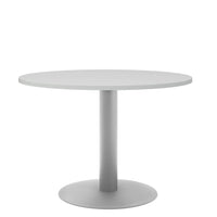 Table de réunion OPTIMA | Rond, cadre argenté, Ø 1000 mm, gris perle