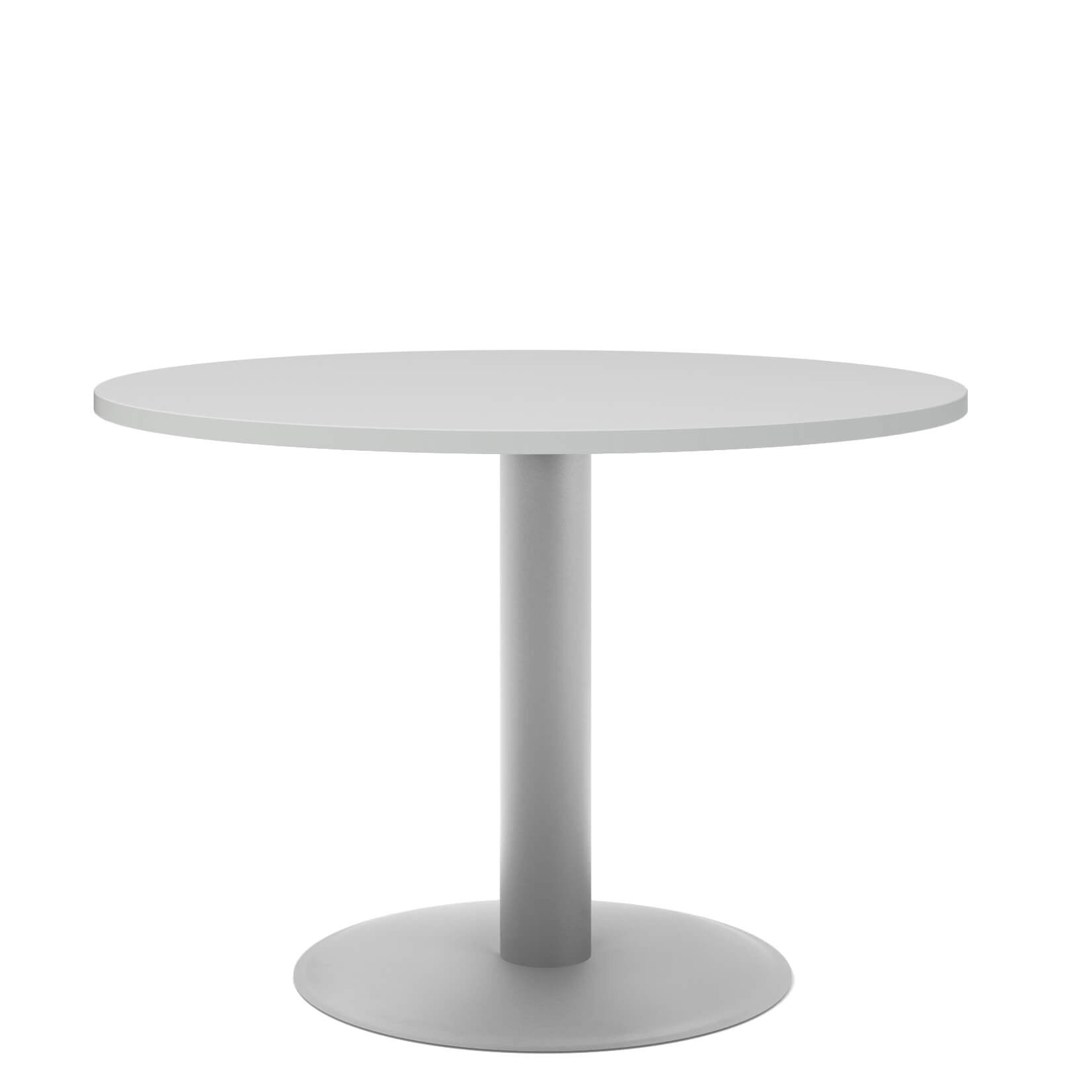 OPTIMA Tableau de réunion | Cadre en argent rond, Ø 1000 mm, gris perlé