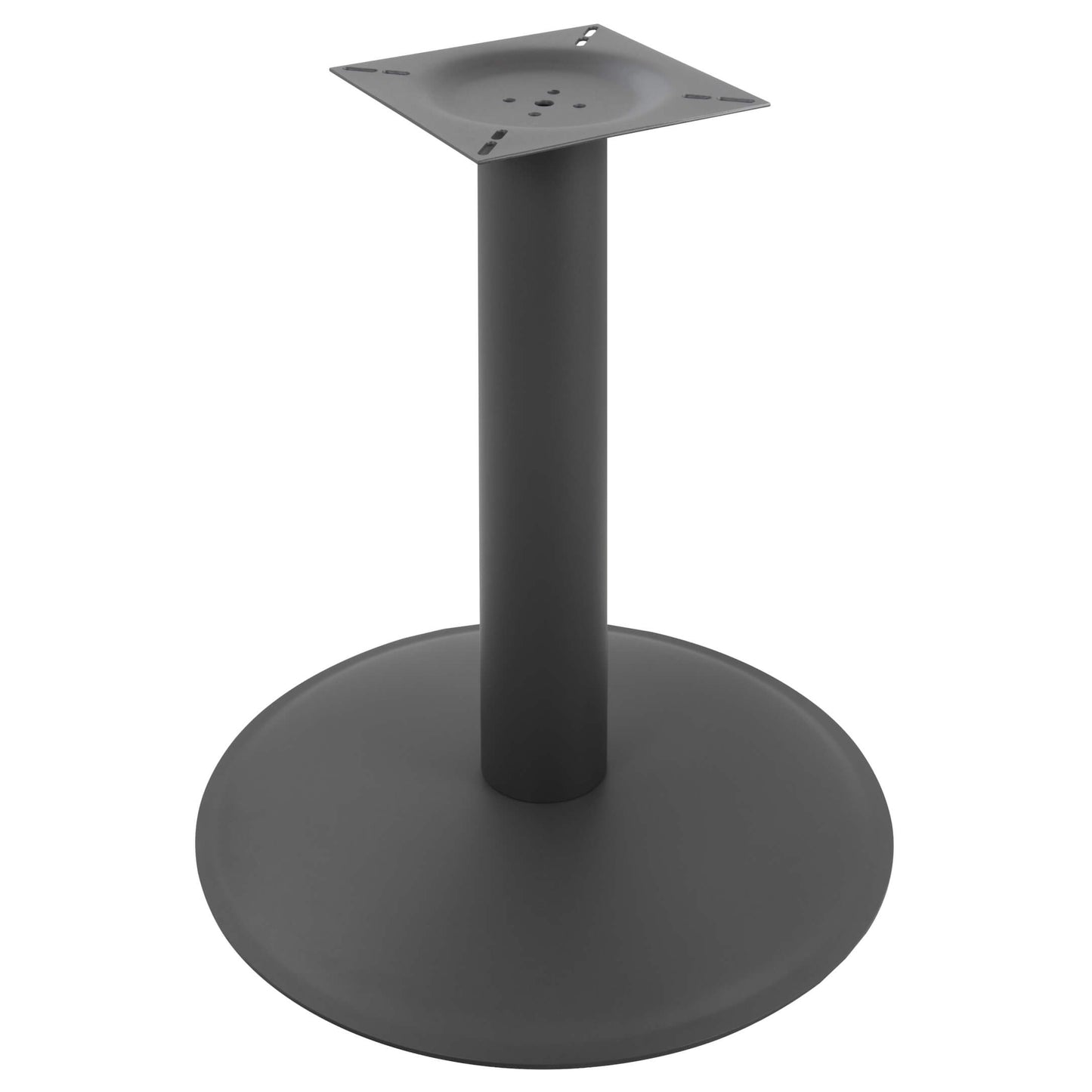 OPTIMA meeting table | Round, anthracite frame, Ø 1000 mm, pearl gray