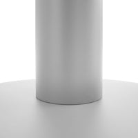 OPTIMA Tableau de réunion | Cadre rond, argent, Ø 1200 mm, blanc