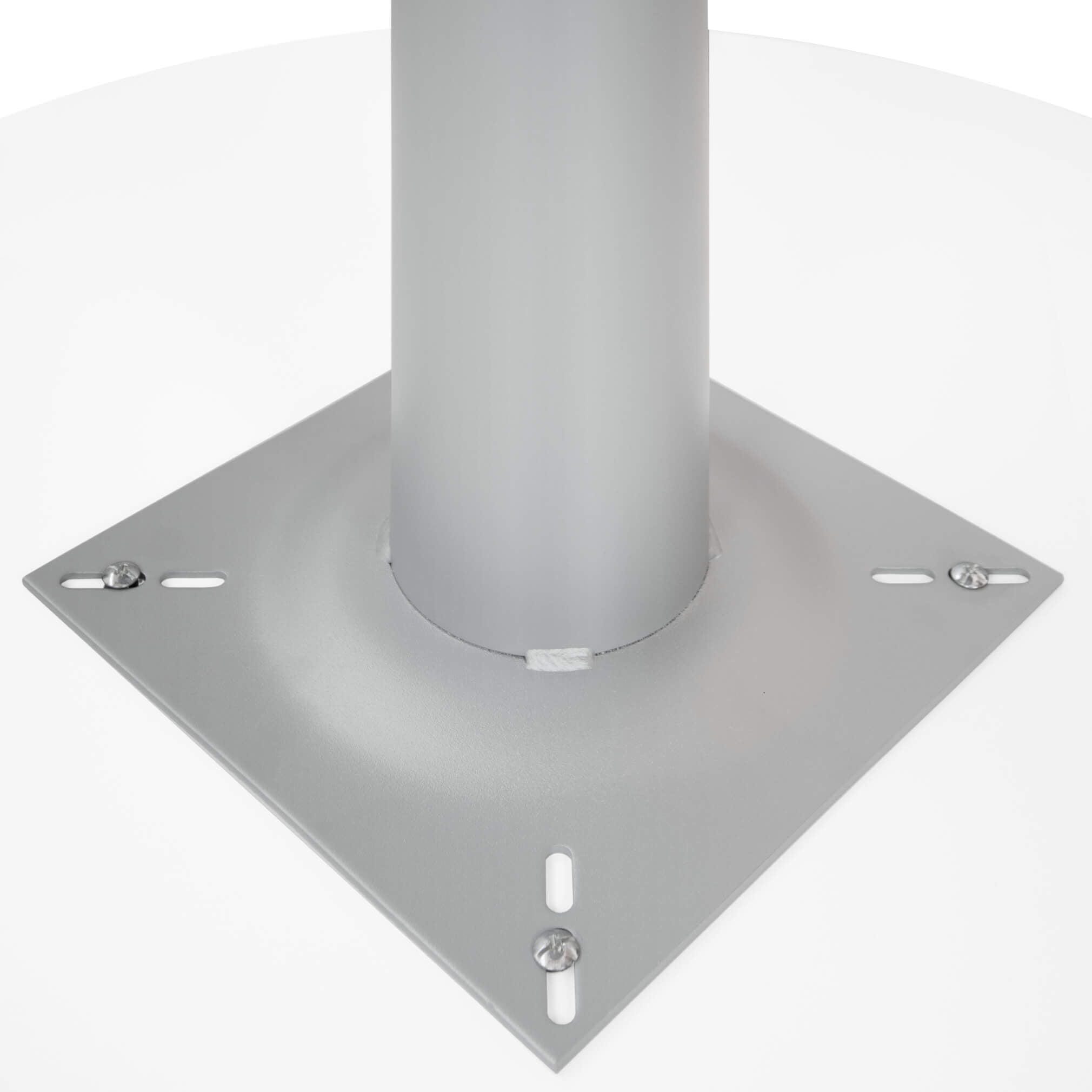 OPTIMA Tableau de réunion | Cadre en argent rond, Ø 1000 mm, blanc