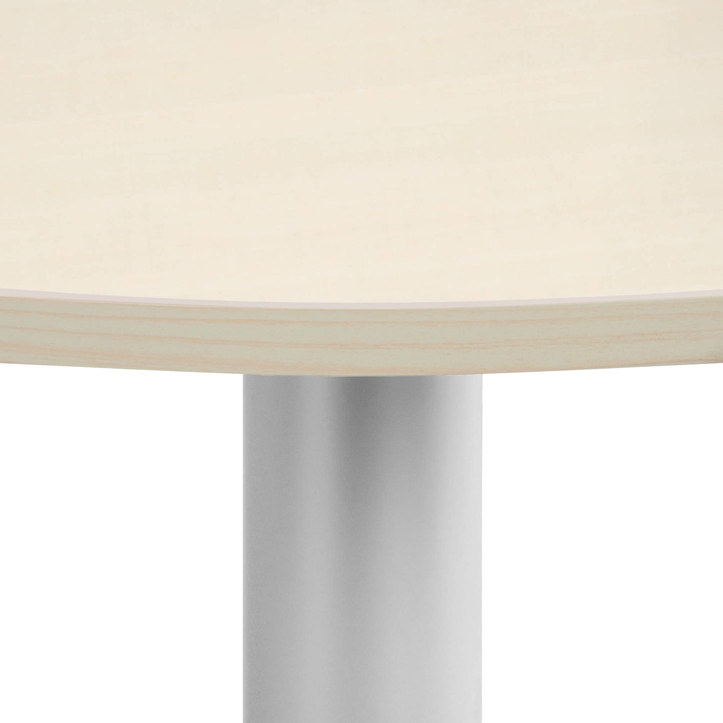 OPTIMA Tableau de réunion | Round, cadre argenté, Ø 1200 mm, érable