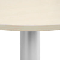 OPTIMA Tableau de réunion | Round, cadre argenté, Ø 1200 mm, érable