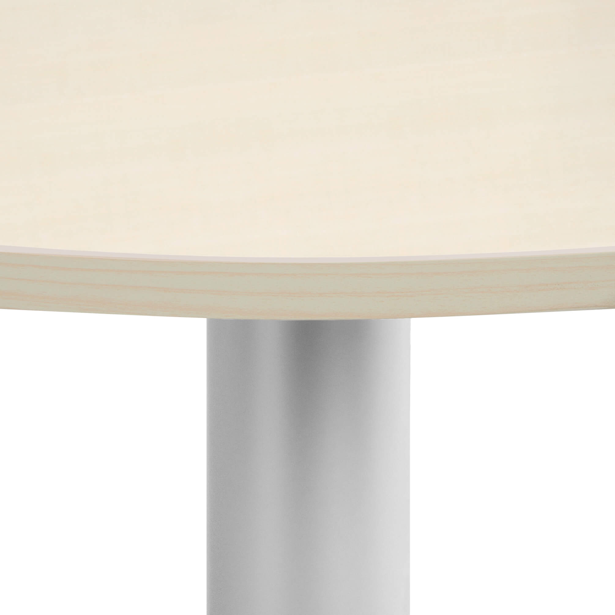 OPTIMA Tableau de réunion | Round, cadre argenté, Ø 1200 mm, érable