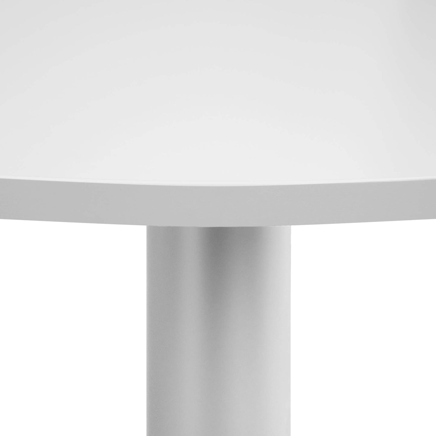 Table de réunion OPTIMA | Rond, cadre argenté, Ø 1200 mm, gris perle