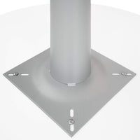 OPTIMA Tableau de réunion | Cadre rond, argent, Ø 1200 mm, blanc