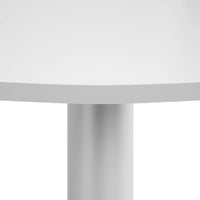 OPTIMA Tabella delle riunioni | Fiame arrotondato, argento, Ø 1200 mm, grigio perla