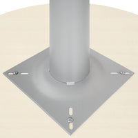 OPTIMA Tableau de réunion | Round, cadre argenté, Ø 1200 mm, érable