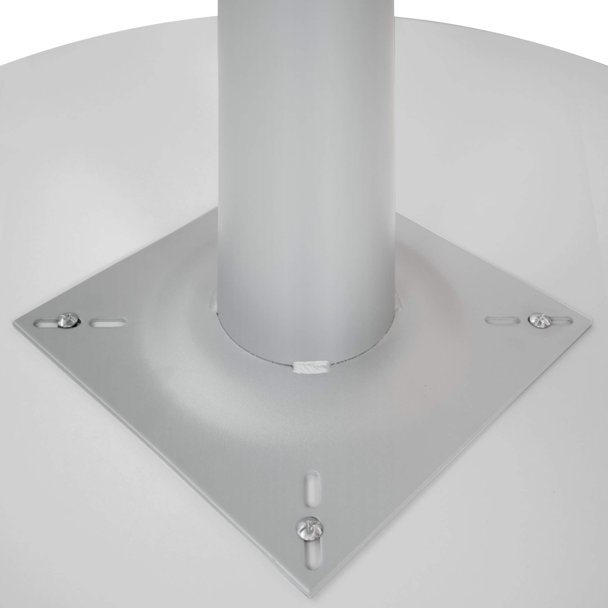 OPTIMA Tabella delle riunioni | Fiame arrotondato, argento, Ø 1200 mm, grigio perla