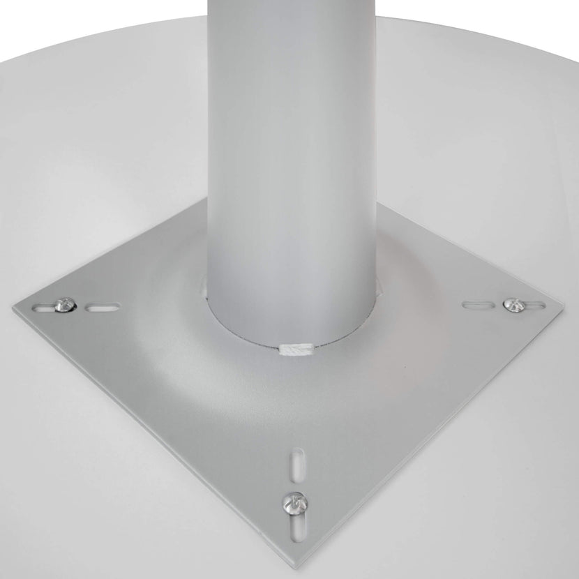 OPTIMA Tabella delle riunioni | Fiame arrotondato, argento, Ø 1200 mm, grigio perla