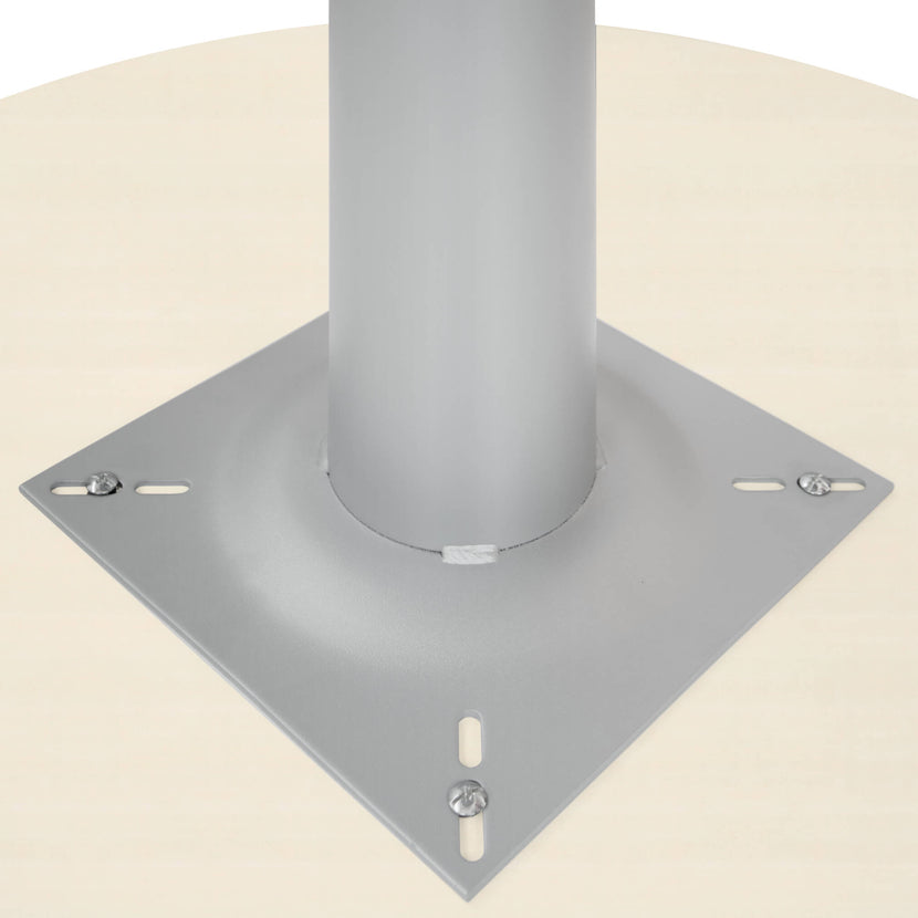 OPTIMA Besprechungstisch | Rund, Gestell Silber, Ø 1200 mm, Ahorn