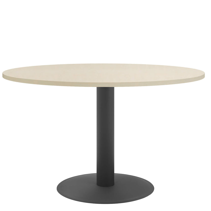 OPTIMA Tableau de réunion | Rond, cadre d'anthracite, Ø 1200 mm, érable