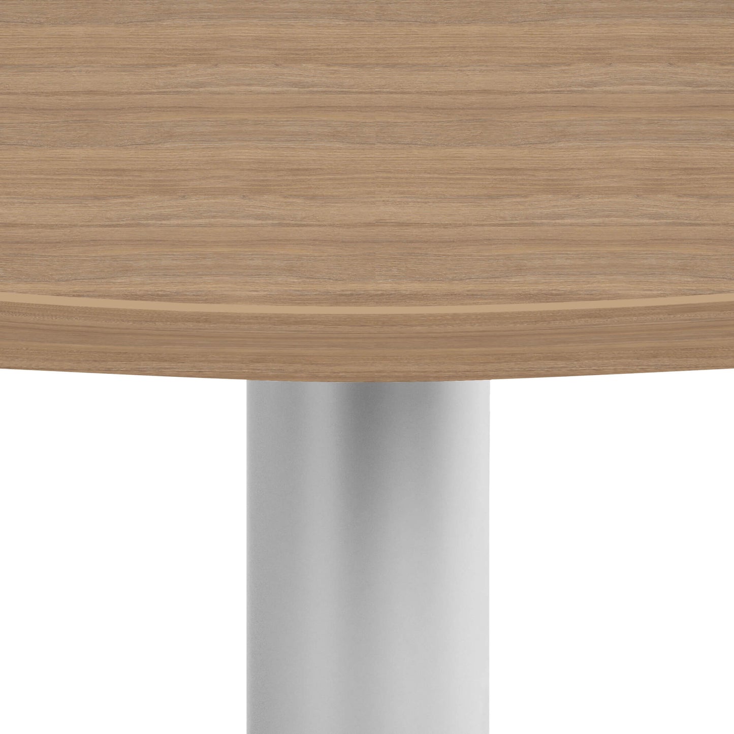 OPTIMA Tableau de réunion | Rond, cadre argent, Ø 1000 mm, chêne ambre