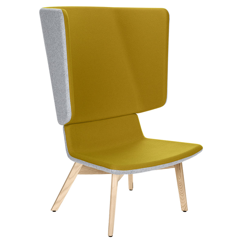 TWIST&SIT Ohrensessel | Massivholz-Gestell, Wollbezug SYNERGY - 8 Main Image