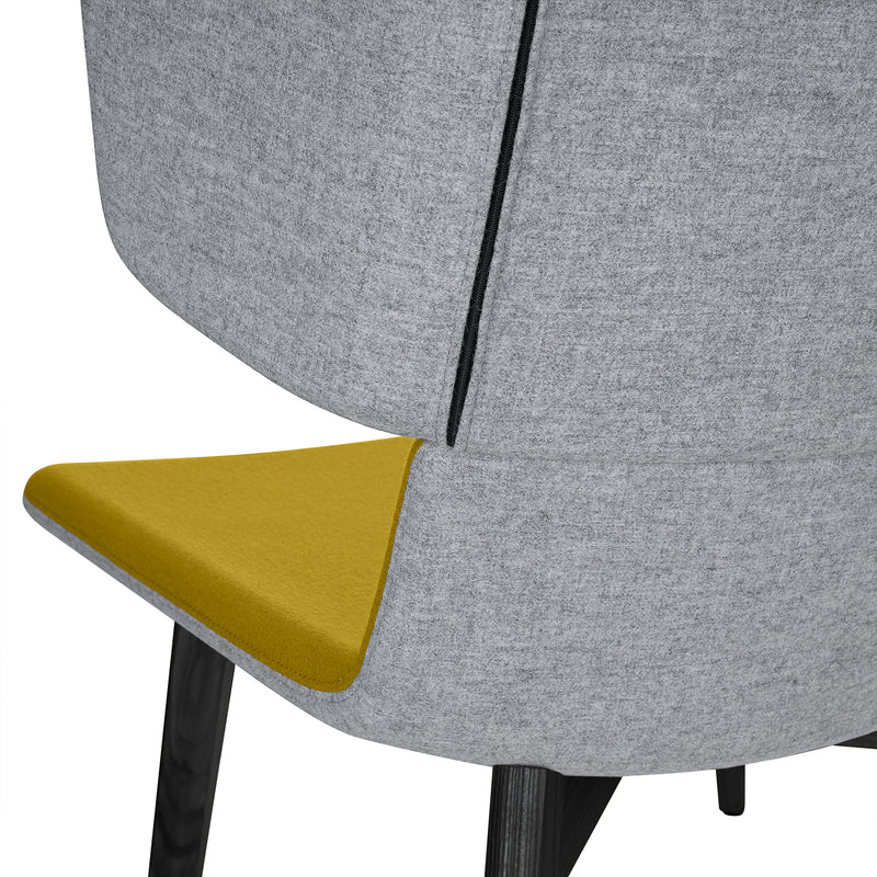 TWIST&SIT Ohrensessel | Massivholz-Gestell, Wollbezug SYNERGY - 18 Main Image