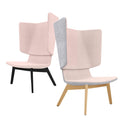 TWIST&SIT Wingback armchair | Solid wood frame, wool upholstery VELITO  - 1 Thumbnail Image