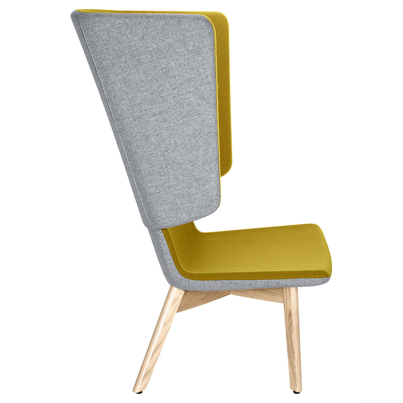 TWIST&SIT Wingback armchair | Solid wood frame, wool upholstery VELITO  - 9 Main Image