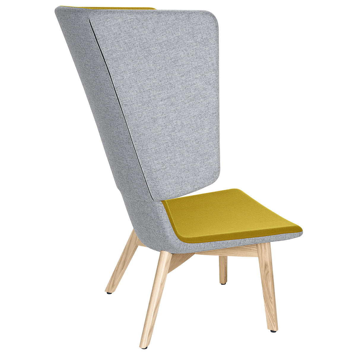 TWIST&SIT Wingback armchair | Solid wood frame, wool upholstery VELITO  - 10 Lightbox Main Image
