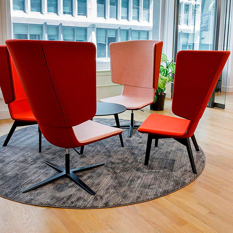 TWIST&SIT Fauteuil à oreilles | piètement croix à 4 branches, réglable en hauteur, revêtement en laine SYNERGY  - 19 Main Image